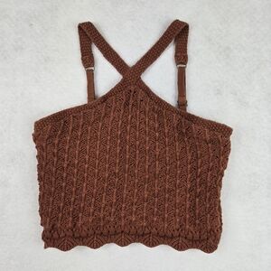 Hollister Women’s Brown Knit Cropped Top